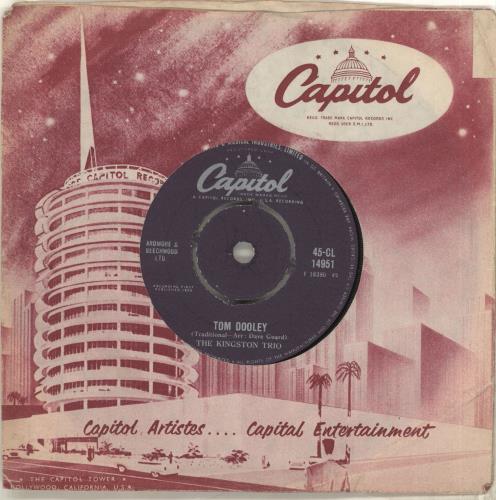 The Kingston Trio Tom Dooley 7" vinyl single (7 inch record / 45) UK KGT07TO504173