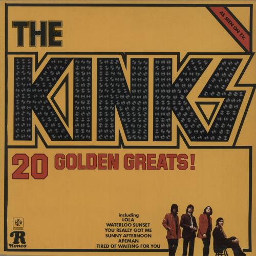 The Kinks 20 Golden Greats vinyl LP album (LP record) UK KINLPGO280930
