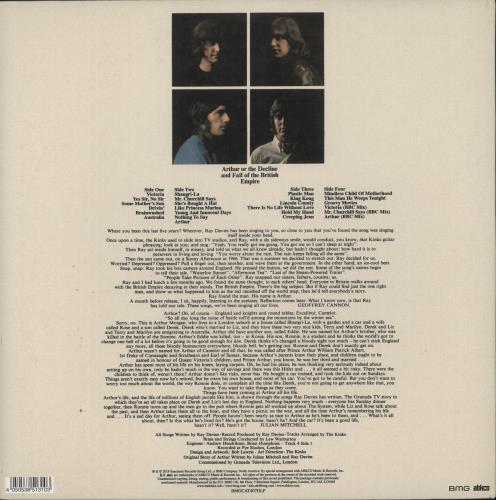 The Kinks Arthur Or The Decline And Fall Of The British Empire - 180gm Vinyl 2-LP vinyl record set (Double LP Album) UK KIN2LAR877514