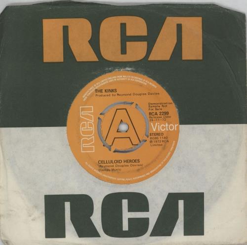 The Kinks Celluloid Heroes 7" vinyl single (7 inch record / 45) UK KIN07CE751563