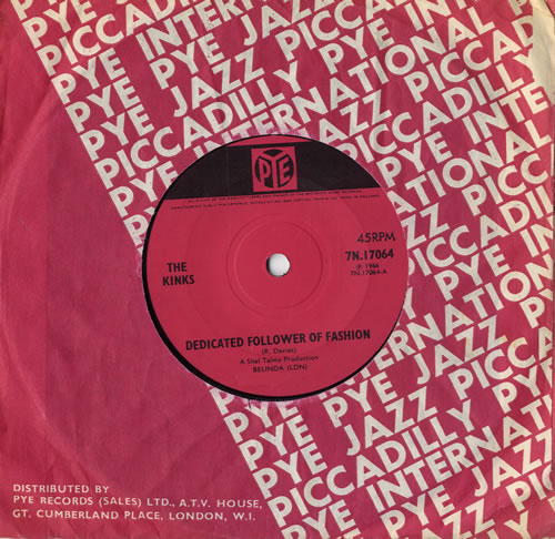 The Kinks Dedicated Follower Of Fashion - Solid 7" vinyl single (7 inch record / 45) UK KIN07DE558248