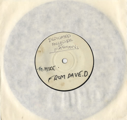 The Kinks Dedicated Follower Of Fashion - Test Pressing 7" vinyl single (7 inch record / 45) UK KIN07DE545880