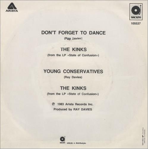 The Kinks Don't Forget To Dance 7" vinyl single (7 inch record / 45) Portuguese KIN07DO159359