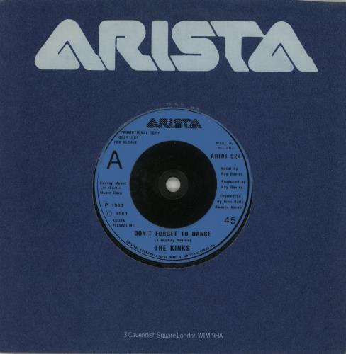 The Kinks Don't Forget To Dance 7" vinyl single (7 inch record / 45) UK KIN07DO218779