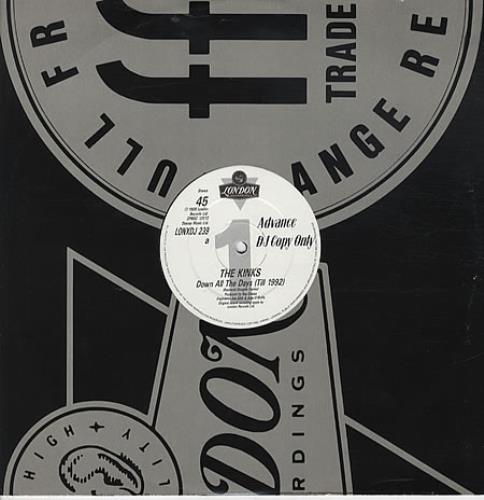 The Kinks Down All The Days 12" vinyl single (12 inch record / Maxi-single) UK KIN12DO26358