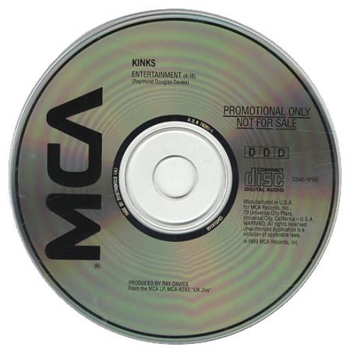 The Kinks Entertainment CD single (CD5 / 5") US KINC5EN76721