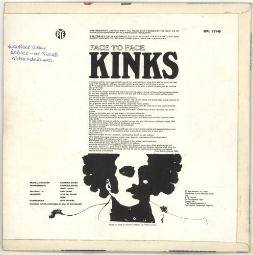 The Kinks Face To Face - 1st - WOC vinyl LP album (LP record) UK KINLPFA719488