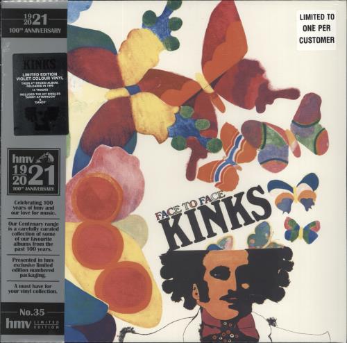 The Kinks Face To Face - HMV 100th Anniversary - Violet Vinyl vinyl LP album (LP record) UK KINLPFA801788