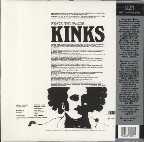 The Kinks Face To Face - HMV 100th Anniversary - Violet Vinyl vinyl LP album (LP record) UK KINLPFA801788