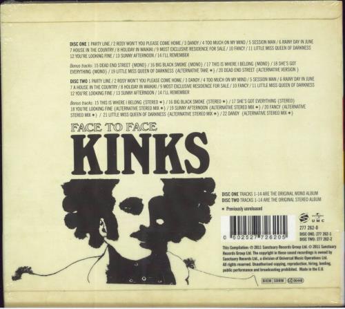 The Kinks Face To Face: Deluxe Edition - Sealed 2 CD album set (Double CD) UK KIN2CFA807016
