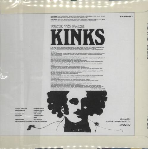 The Kinks Face To Face CD album (CDLP) Japanese KINCDFA889047