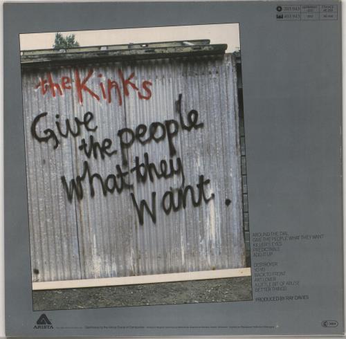 The Kinks Give The People What They Want vinyl LP album (LP record) German KINLPGI724554