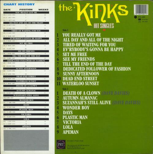The Kinks Hit Singles vinyl LP album (LP record) UK KINLPHI420510