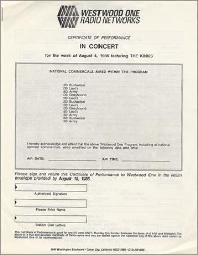 The Kinks In Concert 86-15 2-LP vinyl record set (Double LP Album) US KIN2LIN367385