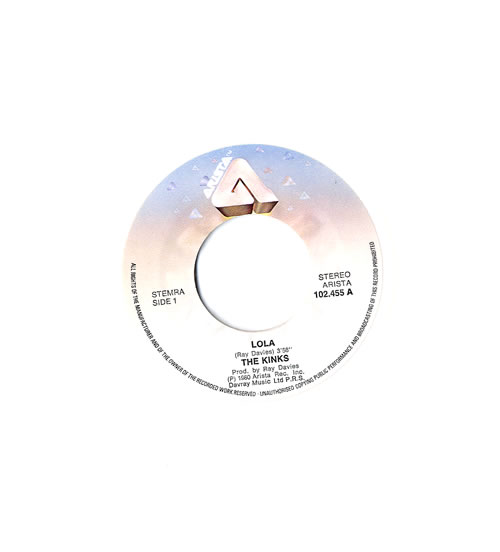 The Kinks Lola - White Vinyl 7" vinyl single (7 inch record / 45) Belgian KIN07LO136588