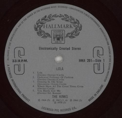 The Kinks Lola vinyl LP album (LP record) UK KINLPLO228633