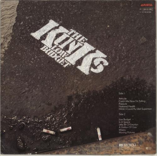 The Kinks Low Budget vinyl LP album (LP record) German KINLPLO713120