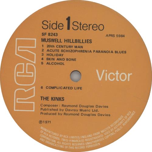 The Kinks Muswell Hillbillies vinyl LP album (LP record) UK KINLPMU132218