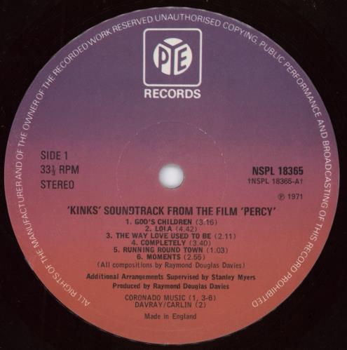 The Kinks Percy - 2nd vinyl LP album (LP record) UK KINLPPE104022