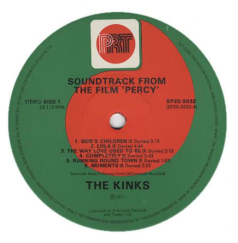 The Kinks Percy vinyl LP album (LP record) Japanese KINLPPE374588