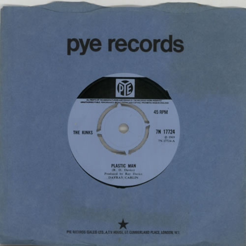 The Kinks Plastic Man 7" vinyl single (7 inch record / 45) UK KIN07PL596880