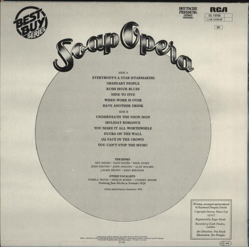 The Kinks Soap Opera vinyl LP album (LP record) German KINLPSO724272