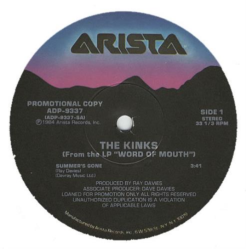 The Kinks Summer's Gone 12" vinyl single (12 inch record / Maxi-single) US KIN12SU77578