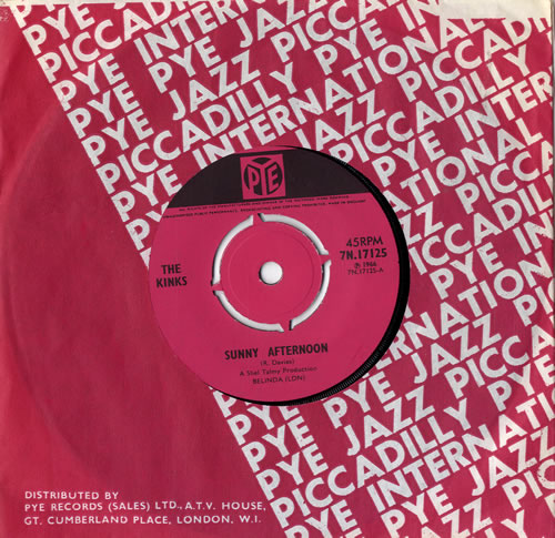 The Kinks Sunny Afternoon - 4pr 7" vinyl single (7 inch record / 45) UK KIN07SU68524