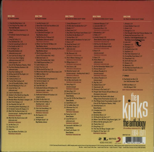 The Kinks The Anthology 1964-1971 - Sealed CD Album Box Set UK KINDXTH616224