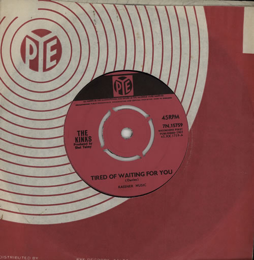 The Kinks Tired Of Waiting For You - 4pr 7" vinyl single (7 inch record / 45) UK KIN07TI558249