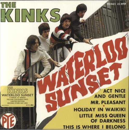 The Kinks Waterloo Sunset EP - RSD 2022 - Yellow Vinyl - Sealed 12" vinyl single (12 inch record / Maxi-single) UK KIN12WA792125