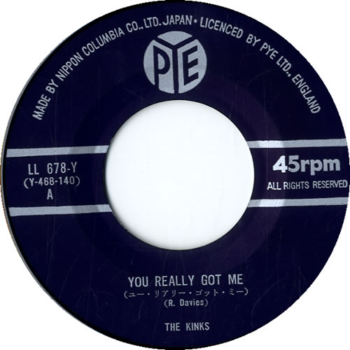 The Kinks You Really Got Me 7" vinyl single (7 inch record / 45) Japanese KIN07YO597570