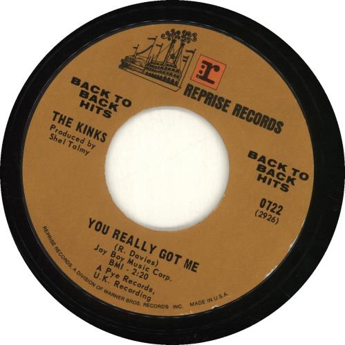 The Kinks You Really Got Me 7" vinyl single (7 inch record / 45) US KIN07YO689073
