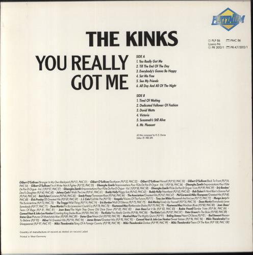 The Kinks You Really Got Me vinyl LP album (LP record) German KINLPYO824422
