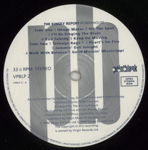 The Kinsey Report Powerhouse vinyl LP album (LP record) UK XZULPPO806399