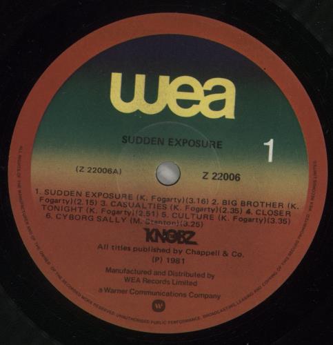 The Knobz Sudden Exposure - EX vinyl LP album (LP record) New Zealand UJSLPSU882345