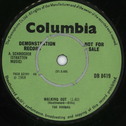 The Koobas The First Cut Is The Deepest 7" vinyl single (7 inch record / 45) UK OOB07TH872959