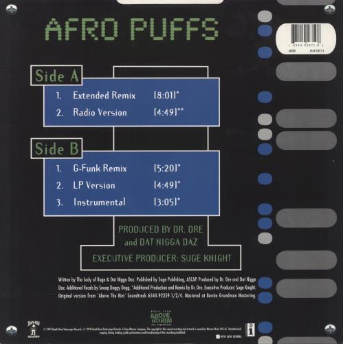 The Lady Of Rage Afro Puffs 12" vinyl single (12 inch record / Maxi-single) UK 18H12AF792818