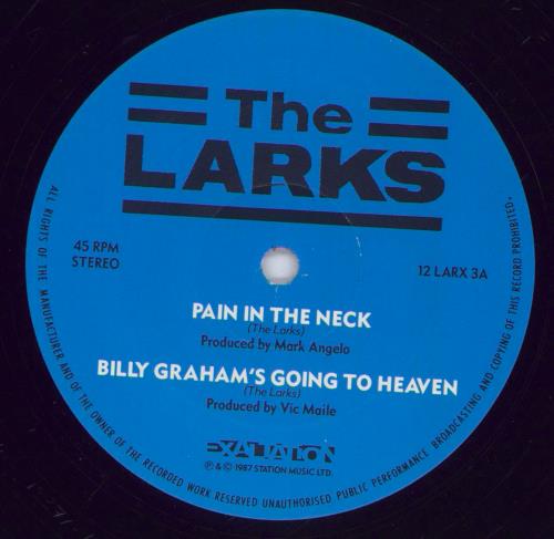 The Larks Pain In The Neck 12" vinyl single (12 inch record / Maxi-single) UK 6QJ12PA831060