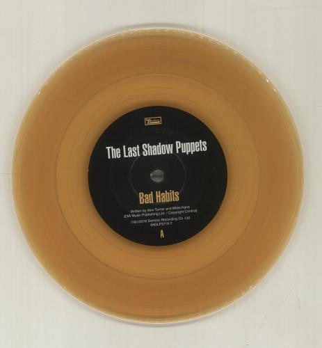 The Last Shadow Puppets Bad Habits - Yellow Vinyl 7" vinyl single (7 inch record / 45) UK LS407BA680333