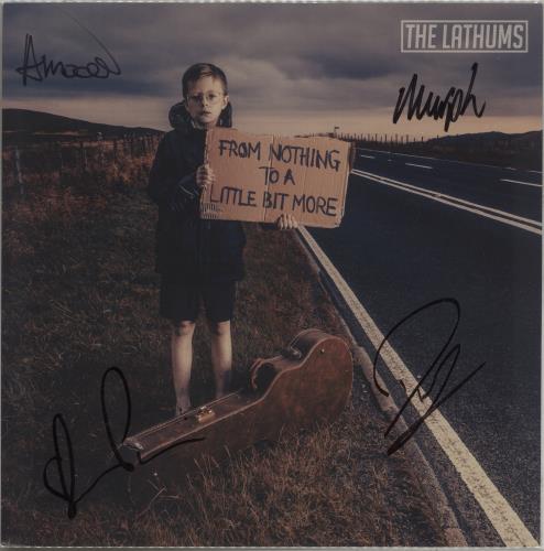 The Lathums From Nothing To A Little Bit More - Yellow & Black Splatter - Autographed Print vinyl LP album (LP record) UK 3KJLPFR875445