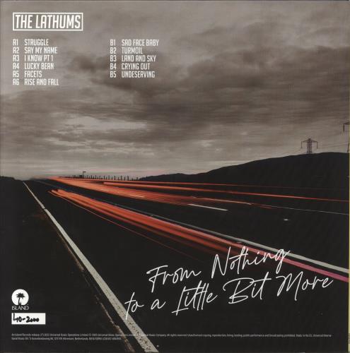 The Lathums From Nothing To A Little Bit More - Yellow & Black Splatter vinyl LP album (LP record) UK 3KJLPFR854692