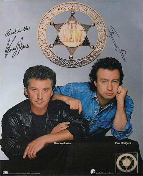 The Law [Paul Rodgers] The Law - Autographed poster US LHWPOTH455899