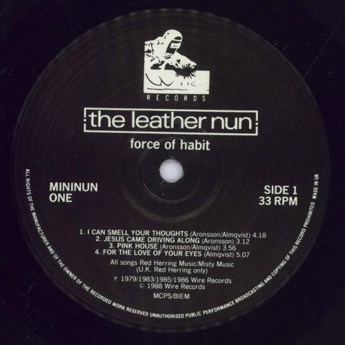 The Leather Nun Force Of Habit 2-LP vinyl record set (Double LP Album) US LNU2LFO829938
