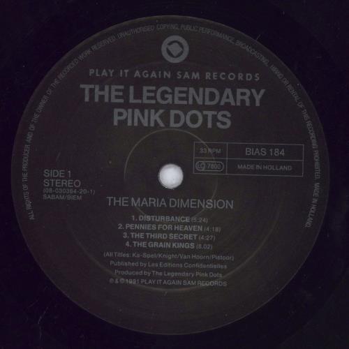 The Legendary Pink Dots The Maria Dimension - EX vinyl LP album (LP record) UK YI6LPTH833050