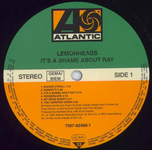 The Lemonheads It's A Shame About Ray vinyl LP album (LP record) German LEMLPIT816743