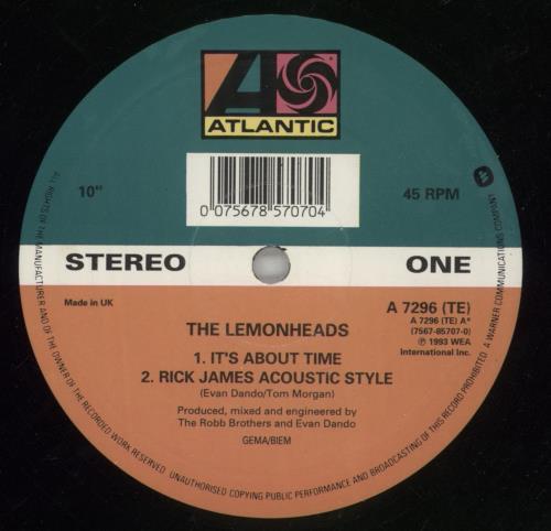 The Lemonheads It's About Time 10" vinyl single (10 inch record) UK LEM10IT88331