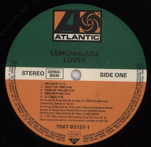 The Lemonheads Lovey - EX vinyl LP album (LP record) German LEMLPLO179604