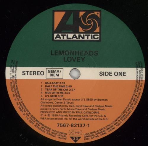 The Lemonheads Lovey - VG vinyl LP album (LP record) German LEMLPLO867635