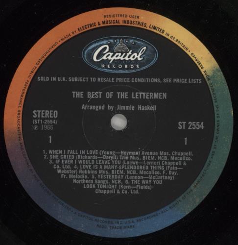 The Lettermen The Best Of The Lettermen vinyl LP album (LP record) UK LTELPTH577998